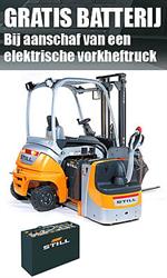 Nu tijdelijk een gratis Still batterij