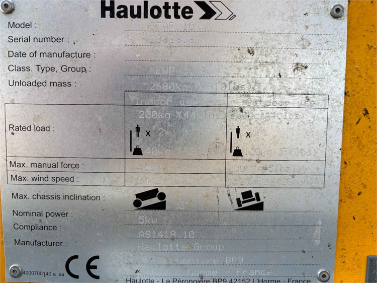 Haulotte Star 10